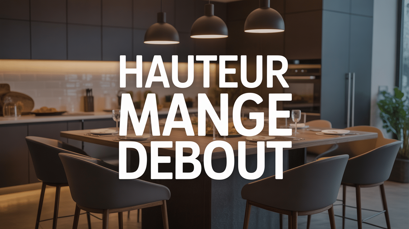 table haute moderne avec tabourets en cuisine conviviale