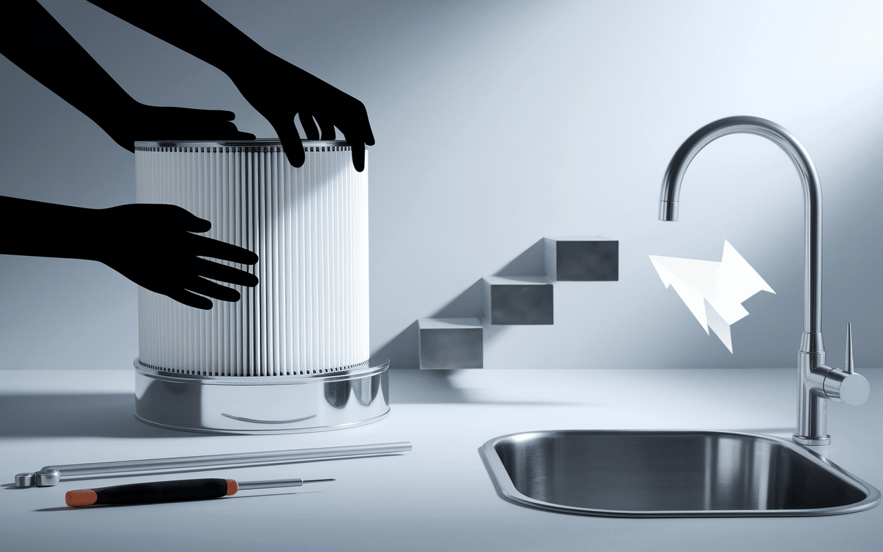 installation-filtre-eau-robinet-mains